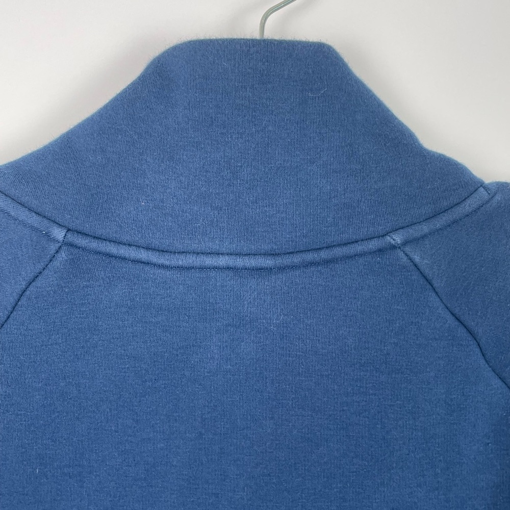 Athleta Cozy Karma Asym Pullover Navy Blue Fleece Zipper Sweatshirt Size Small - Picture 4 of 15